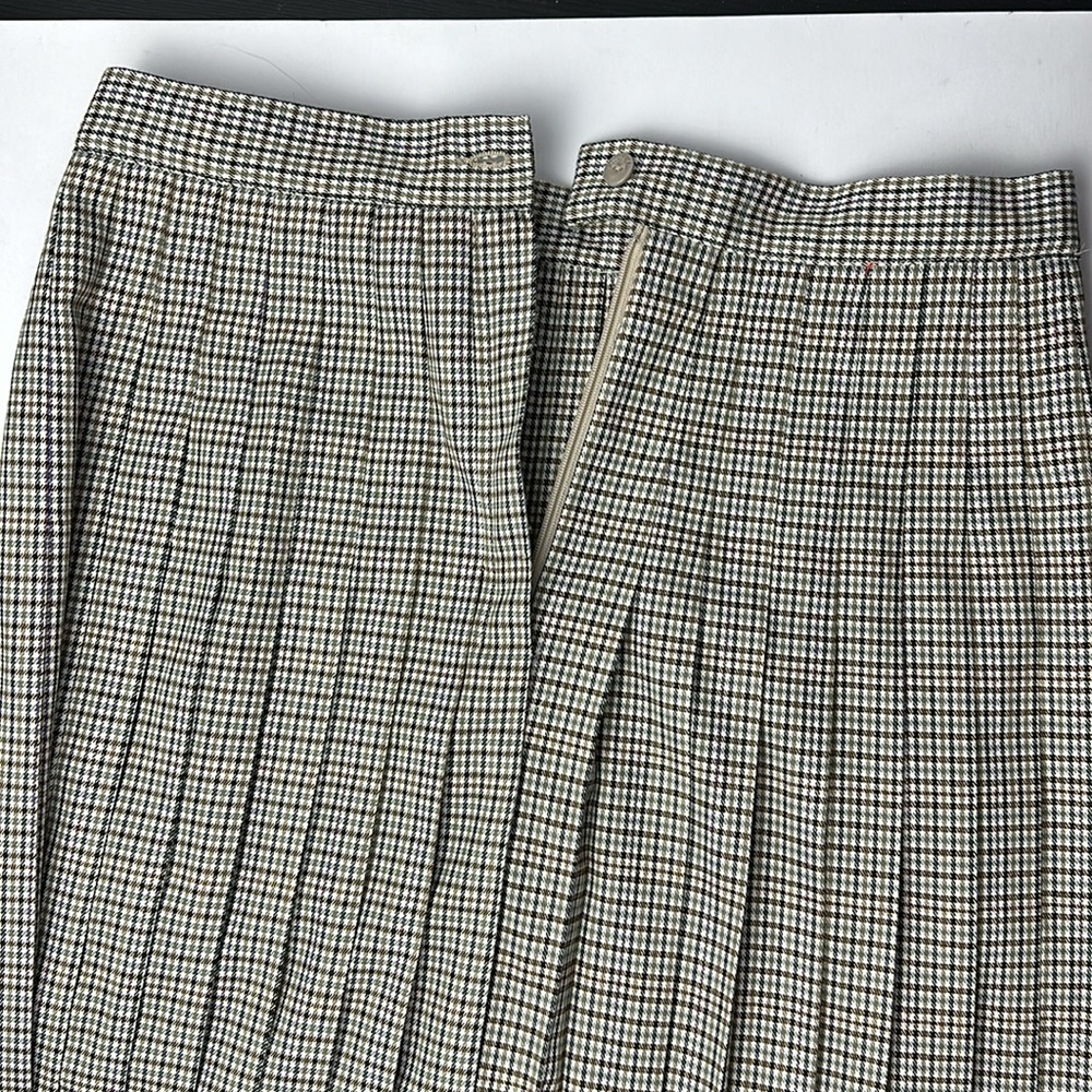 NWT Tricot Chic Houndstooth Pleated Skirt - Picture 11 of 14